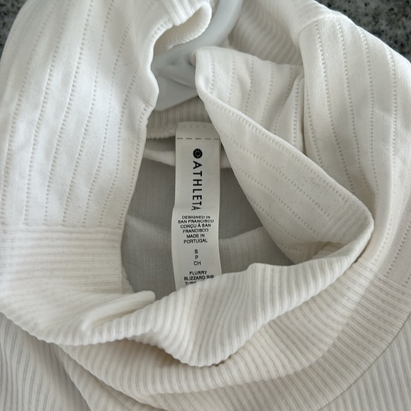 Athleta Flurry Blizzard Rib Turtleneck White S - Picture 6 of 6